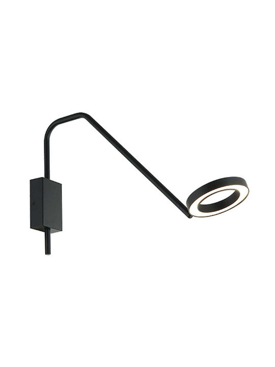 Zambelis Lights Μοντέρνο Φωτιστικό Τοίχου με Ενσωματωμένο LED σε Μαύρο Χρώμα Πλάτους 51cm 22042 
